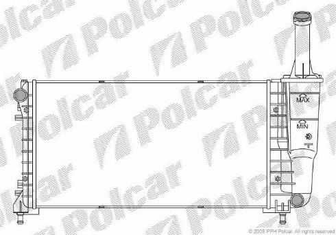 Polcar 4202088X - Радиатор, охлаждение двигателя autospares.lv