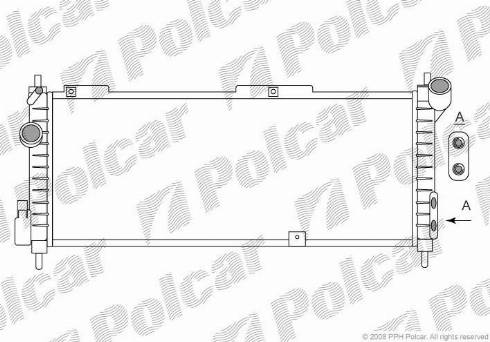 Polcar 5555084X - Радиатор, охлаждение двигателя autospares.lv