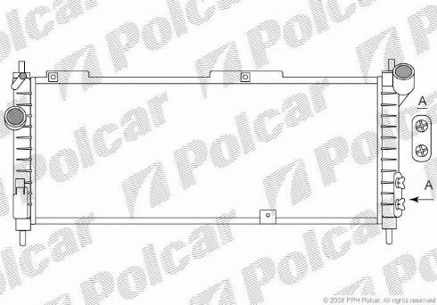 Polcar 555508-4 - Радиатор, охлаждение двигателя autospares.lv