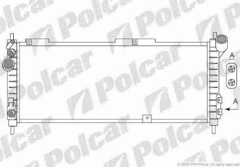 Polcar 555508-6 - Радиатор, охлаждение двигателя autospares.lv