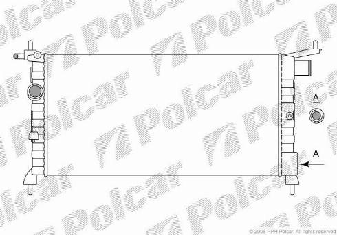 Polcar 5555081X - Радиатор, охлаждение двигателя autospares.lv