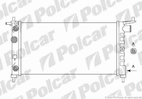 Polcar 5555088X - Радиатор, охлаждение двигателя autospares.lv