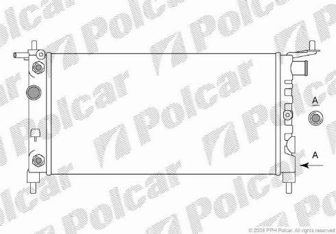 Polcar 555508-8 - Радиатор, охлаждение двигателя autospares.lv