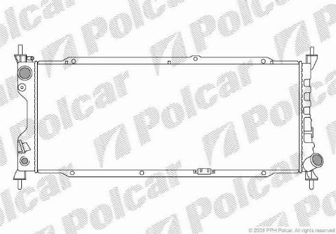 Polcar 5555083X - Радиатор, охлаждение двигателя autospares.lv