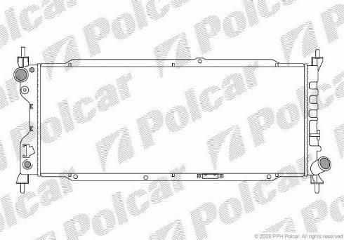 Polcar 555508-3 - Радиатор, охлаждение двигателя autospares.lv