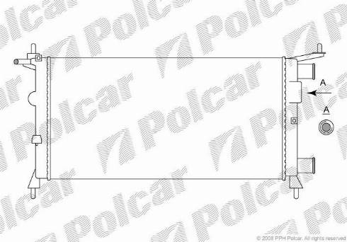 Polcar 555508-2 - Радиатор, охлаждение двигателя autospares.lv