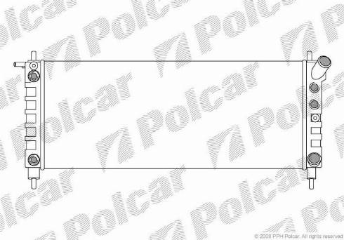 Polcar 555508-7 - Радиатор, охлаждение двигателя autospares.lv