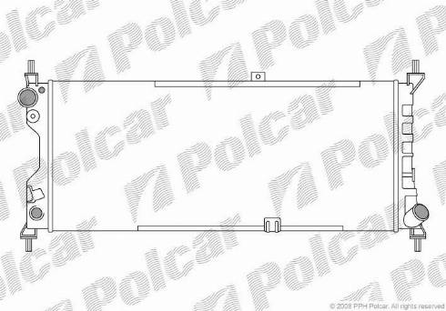 Polcar 555508A3 - Радиатор, охлаждение двигателя autospares.lv