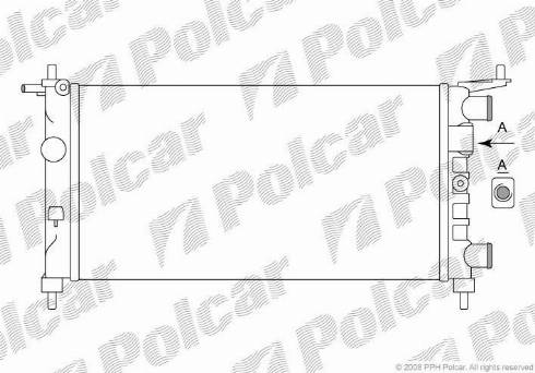 Polcar 555508A2 - Радиатор, охлаждение двигателя autospares.lv