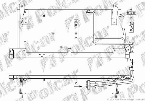 Polcar 5555K8C1 - Конденсатор кондиционера autospares.lv