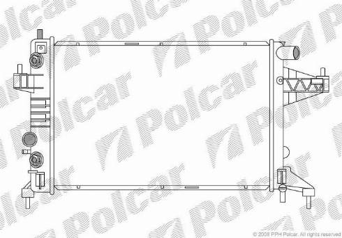 Polcar 555608-5 - Радиатор, охлаждение двигателя autospares.lv