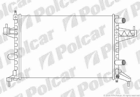 Polcar 5556081X - Радиатор, охлаждение двигателя autospares.lv