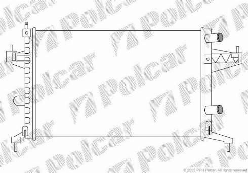 Polcar 555608-1 - Радиатор, охлаждение двигателя autospares.lv