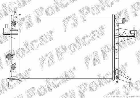 Polcar 5556082X - Радиатор, охлаждение двигателя autospares.lv