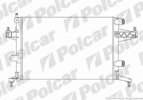 Polcar 555608A1 - Радиатор, охлаждение двигателя autospares.lv