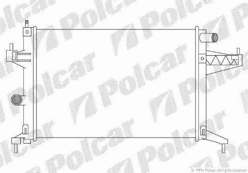 Polcar 555608A3 - Радиатор, охлаждение двигателя autospares.lv