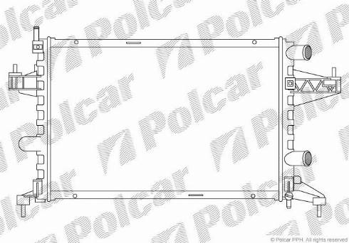 Polcar 555608B1 - Радиатор, охлаждение двигателя autospares.lv