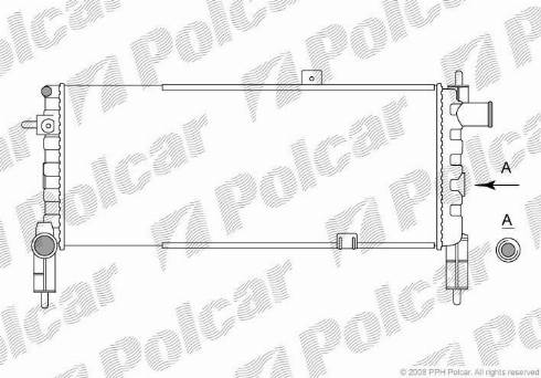 Polcar 5551083X - Радиатор, охлаждение двигателя autospares.lv