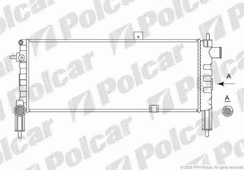 Polcar 555108-3 - Радиатор, охлаждение двигателя autospares.lv