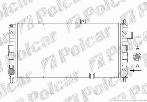 Polcar 555108-2 - Радиатор, охлаждение двигателя autospares.lv