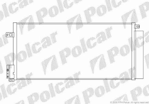 Polcar 5558K82X - Конденсатор кондиционера autospares.lv