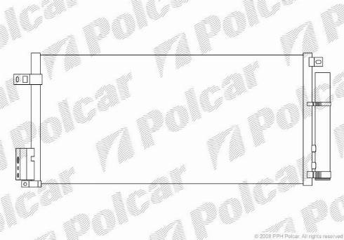 Polcar 5558K8C2 - Конденсатор кондиционера autospares.lv