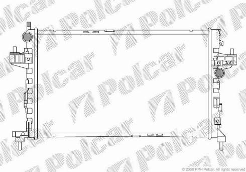 Polcar 5557081X - Радиатор, охлаждение двигателя autospares.lv