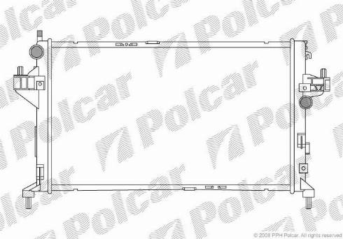 Polcar 555708-1 - Радиатор, охлаждение двигателя autospares.lv