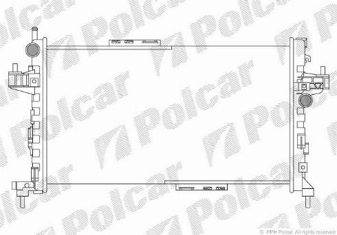 Polcar 555708A1 - Радиатор, охлаждение двигателя autospares.lv