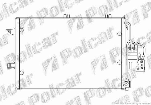 Polcar 5557K81X - Конденсатор кондиционера autospares.lv