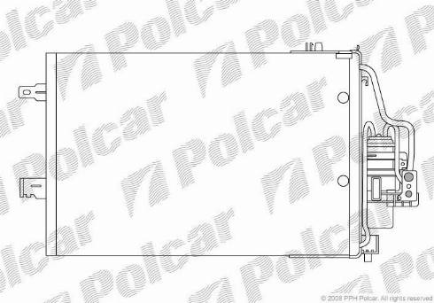 Polcar 5557K83X - Конденсатор кондиционера autospares.lv