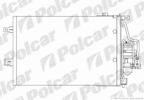 Polcar 5557K8C3 - Конденсатор кондиционера autospares.lv