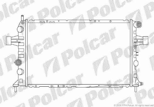 Polcar 556008-2 - Радиатор, охлаждение двигателя autospares.lv