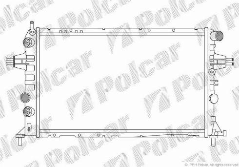 Polcar 556008A1 - Радиатор, охлаждение двигателя autospares.lv