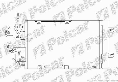 Polcar 5509K85X - Конденсатор кондиционера autospares.lv