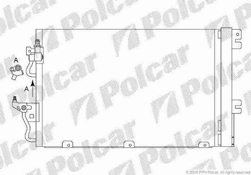 Polcar 5509K81X - Конденсатор кондиционера autospares.lv