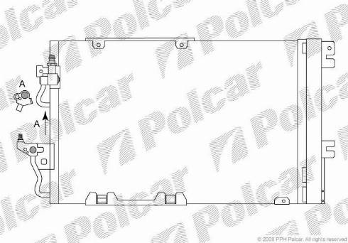 Polcar 5509K82X - Конденсатор кондиционера autospares.lv