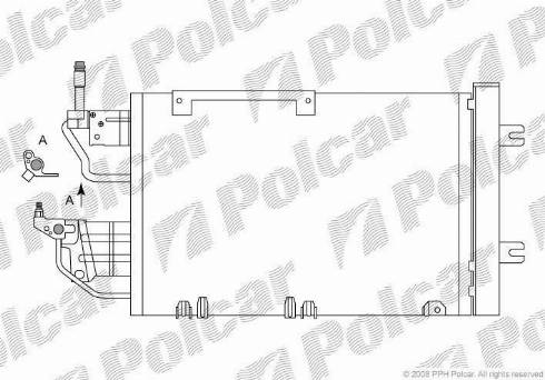 Polcar 5509K8C5S - Конденсатор кондиционера autospares.lv