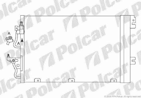 Polcar 5509K8C1 - Конденсатор кондиционера autospares.lv