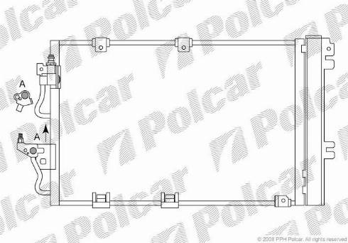 Polcar 5509K8C2 - Конденсатор кондиционера autospares.lv