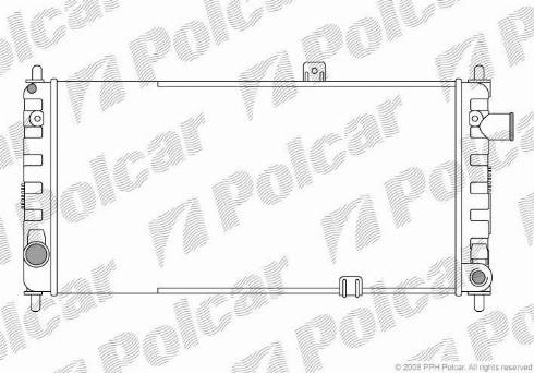 Polcar 5504083X - Радиатор, охлаждение двигателя autospares.lv