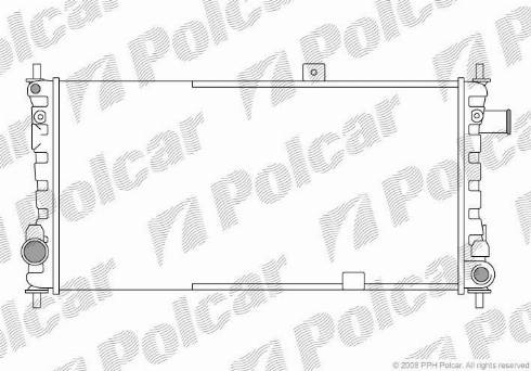 Polcar 550408-3 - Радиатор, охлаждение двигателя autospares.lv