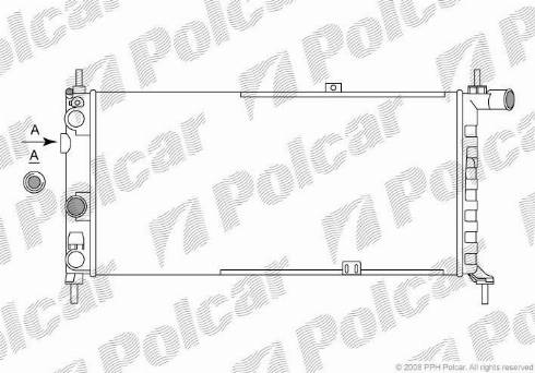 Polcar 550508A4 - Радиатор, охлаждение двигателя autospares.lv