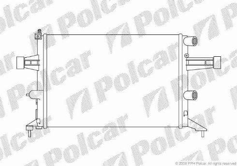 Polcar 550808-9 - Радиатор, охлаждение двигателя autospares.lv