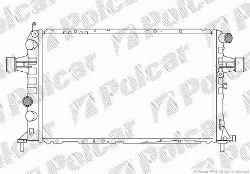 Polcar 5508084X - Радиатор, охлаждение двигателя autospares.lv