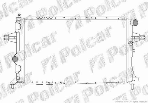 Polcar 550808-4 - Радиатор, охлаждение двигателя autospares.lv