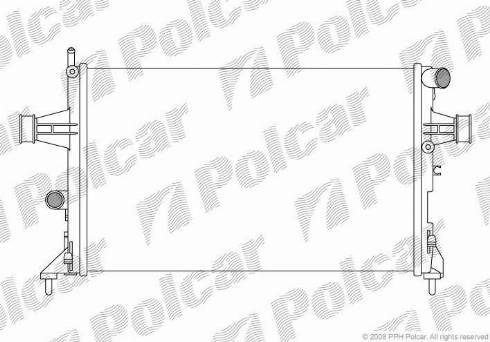 Polcar 5508086X - Радиатор, охлаждение двигателя autospares.lv