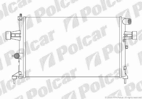 Polcar 550808-6 - Радиатор, охлаждение двигателя autospares.lv