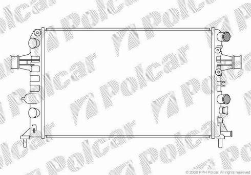 Polcar 550808-0 - Радиатор, охлаждение двигателя autospares.lv