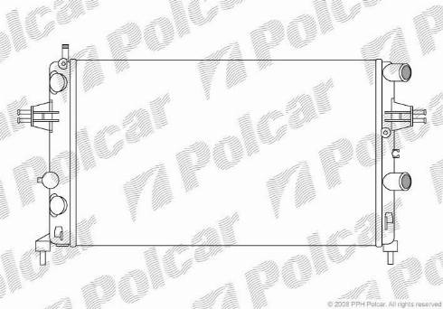 Polcar 5508081X - Радиатор, охлаждение двигателя autospares.lv